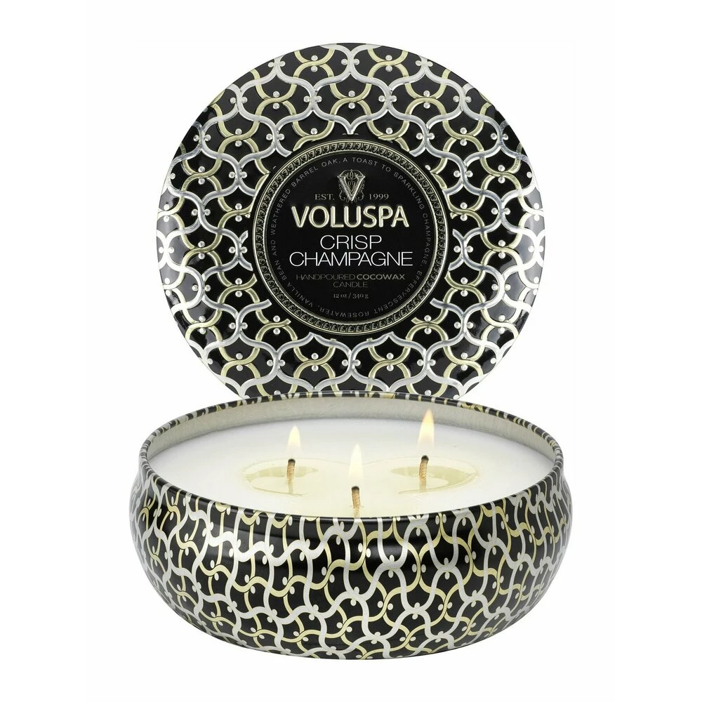 Voluspa Crisp Champagne Scent Light 40t Black 4 Voluspa Crisp Champagne Scent Light 40t Black - Bilde 2