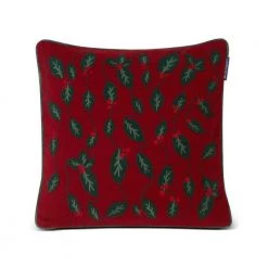 Lexington Holly Embroidered Wool Mix Pillow Cover Red -Miinto Salgsbutikk unnamed file 478