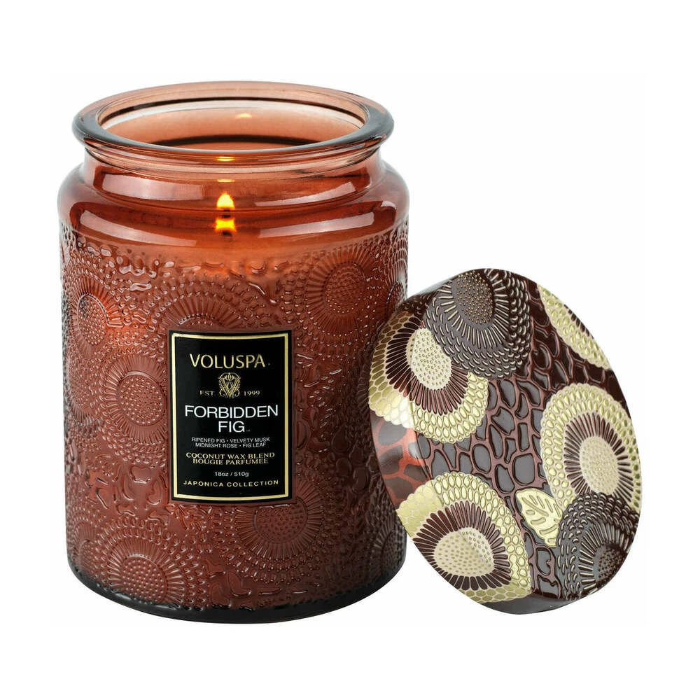 Forbidden Fig Voluspa Large Jar Candle 100 Tim Duftlys Brown 4 Forbidden Fig Voluspa Large Jar Candle 100 Tim Duftlys Brown - Bilde 2