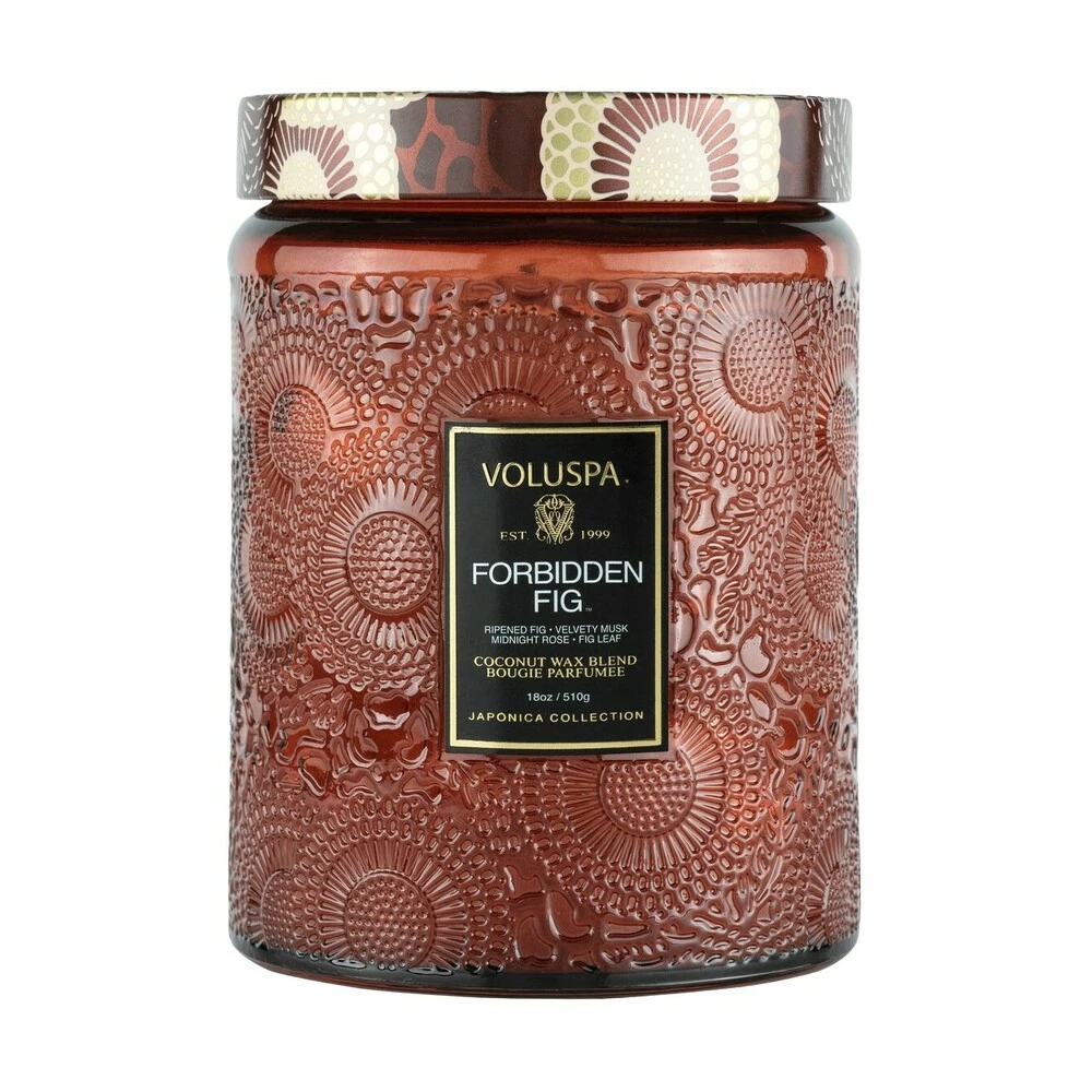 Forbidden Fig Voluspa Large Jar Candle 100 Tim Duftlys Brown 5 Forbidden Fig Voluspa Large Jar Candle 100 Tim Duftlys Brown - Bilde 3