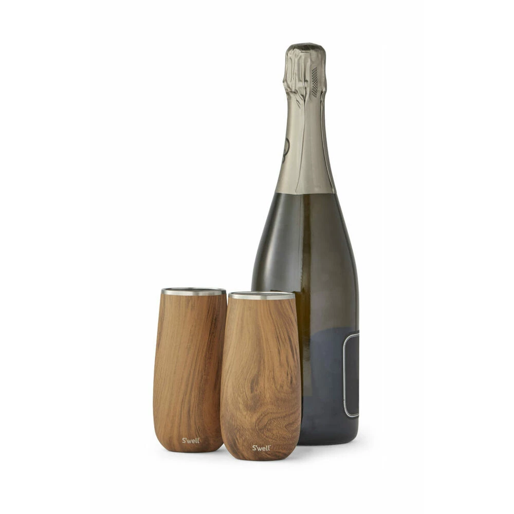 S'well Teakwood Champagne Flute Brown 4 S'well Teakwood Champagne Flute Brown - Bilde 2