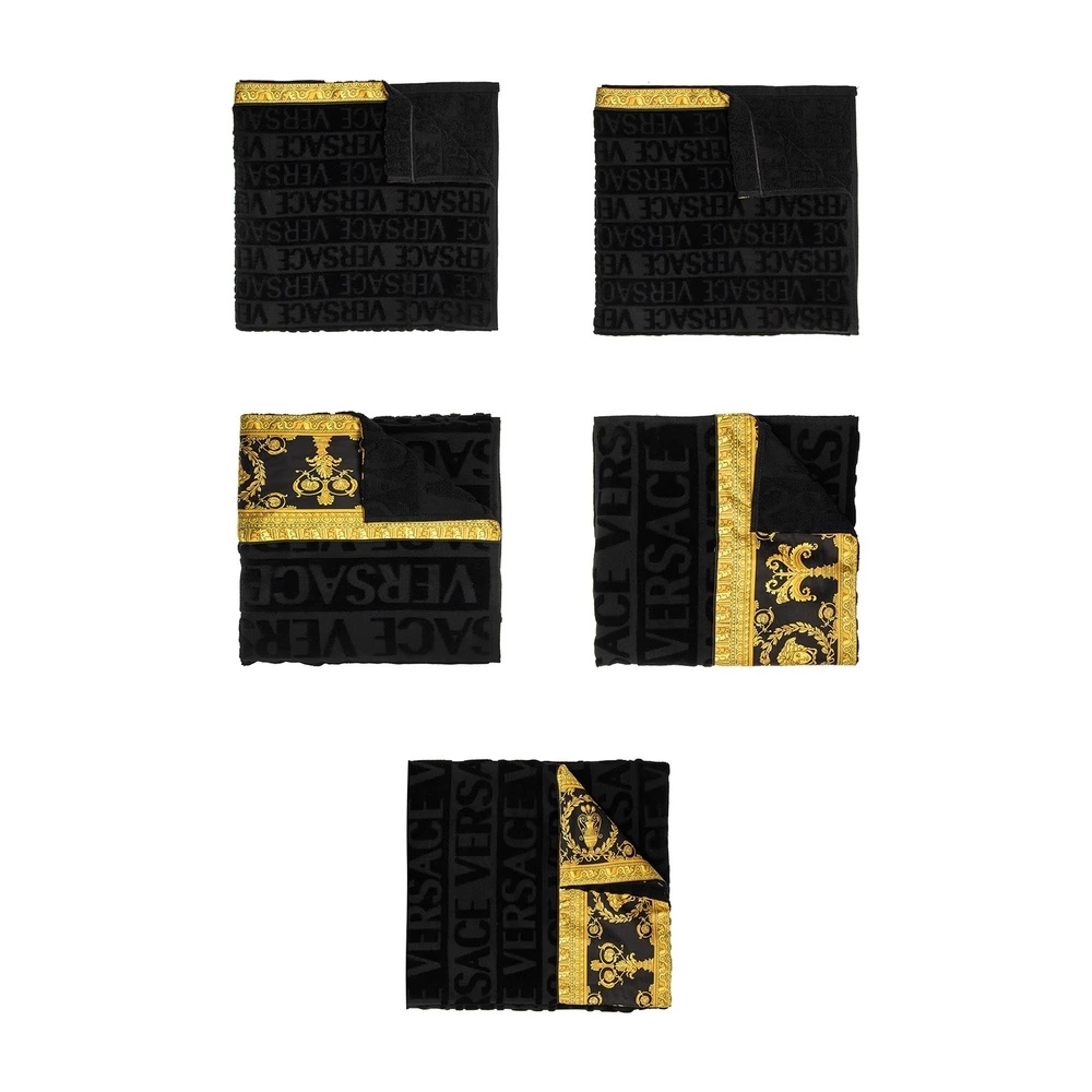 Versace Set Of Five Towels Black 6 Versace Set Of Five Towels Black - Bilde 4