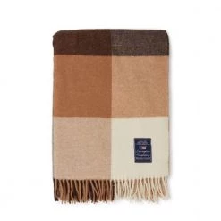 Lexington Home Checked Recycled Wool Throw Interior Brown