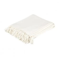 Kashmina Lux Kashmirpledd White